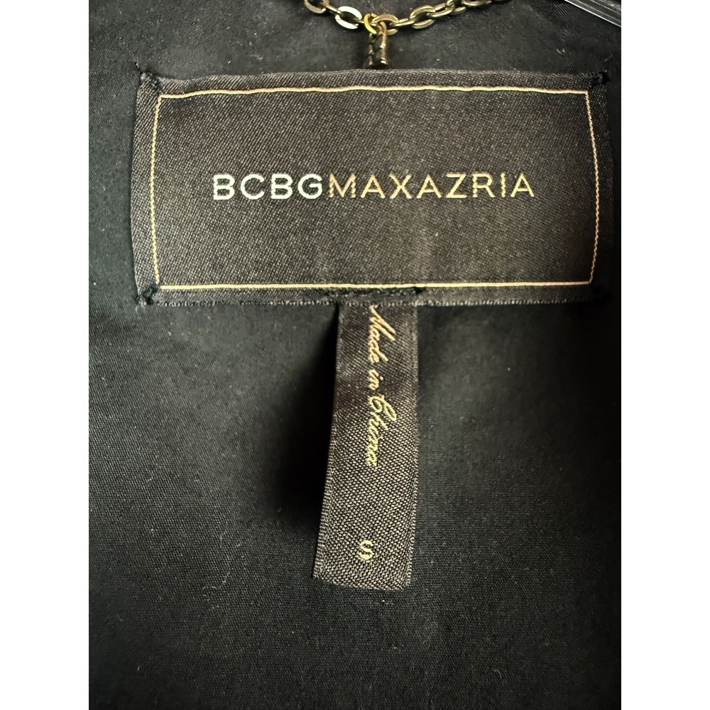 BCBGMAXAZRIA Emerson Dark Fatigue Olive Green Asymmetric Moto Jacket Small - Picture 5 of 6